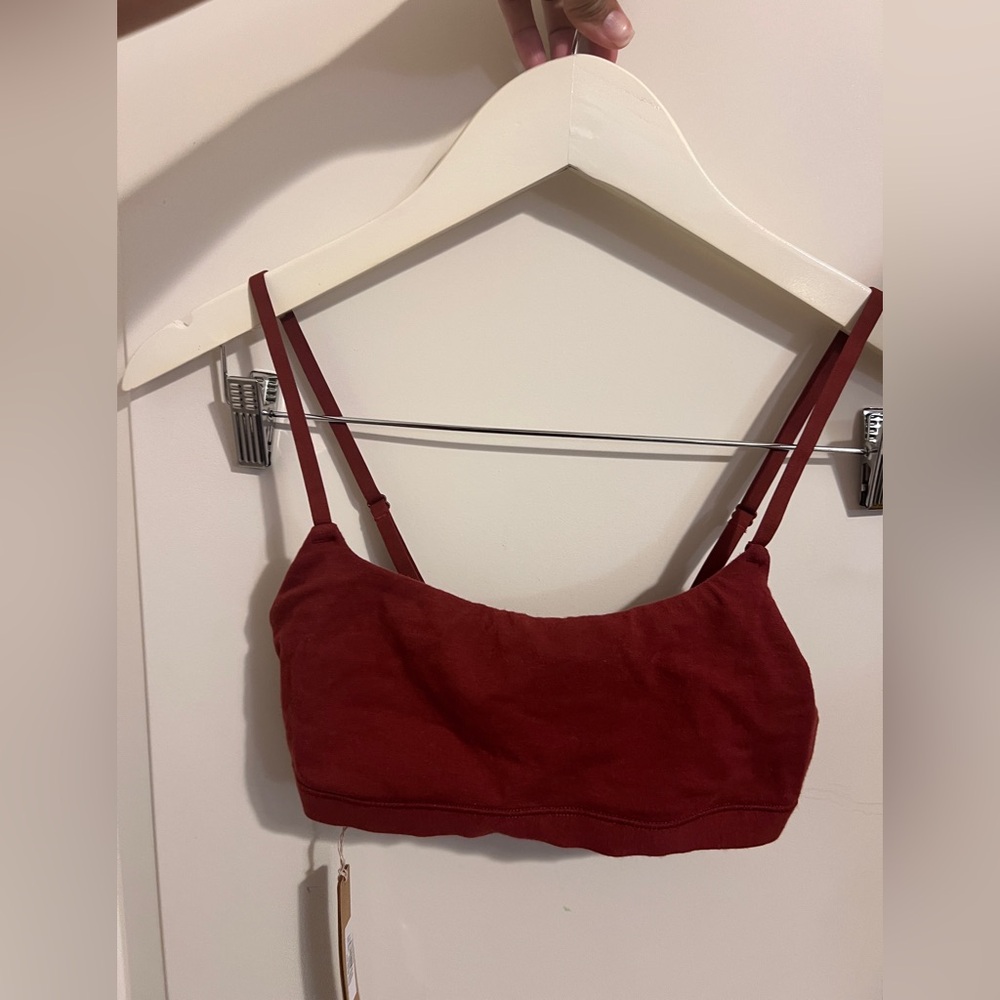 NWT Skims Sangria Bralette size XXS Cotton‎ Elastane NEW